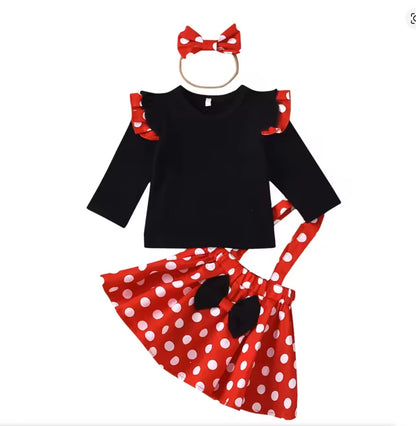 Magical Moments: Minnie-Inspired Birthday Outfit Set for Girls Aged 1–5