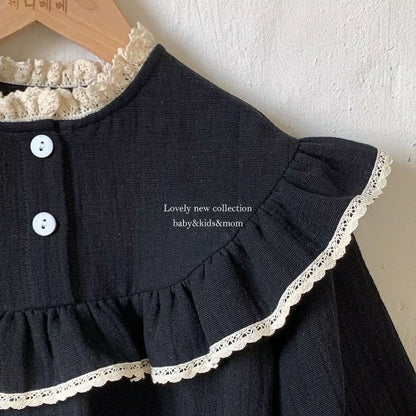 RoyalBloom – Lace Ruffle Romper for Baby Girls