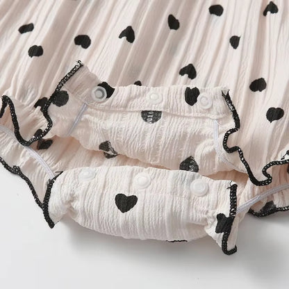 LittleRoyalty™ Baby Girl Summer Jumpsuit Set – Princess Style with Matching Hat